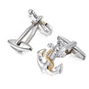 Anchor Cufflinks Exquisite Two-tone French Cuff Studs