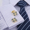 Business French Blue Crystal Shirt Cufflinks