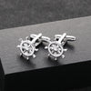 Luxury Wedding Diamond-Set Zircon French Cufflinks