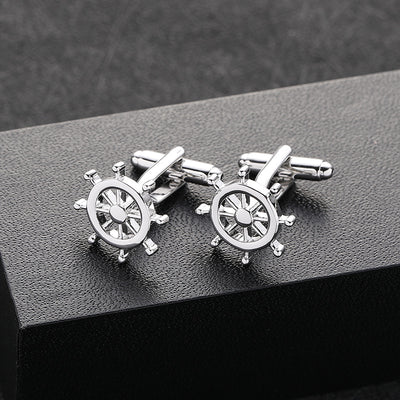 Luxury Wedding Diamond-Set Zircon French Cufflinks