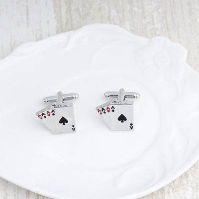 French Playing Card Cufflinks Personalized Men's Business Shirt