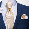 Beautiful Silk NeckTies With Rings Handkerchief and Cufflinks, Weddings!!!