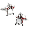 Musical drum set cufflinks
