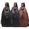 2023 Men's Fashion Leather Chest Bag Shoulder Bag Messenger Bag Bag Riding Backpack