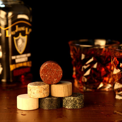 Scotch/Whiskey/Bourbon Glass Set (2) With Granite Chilling Whiskey Rocks -
