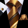 Men's Designer made Silk Tie for Men  (160cm Long) With Cufflinks and Handkerchief