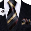 Men's Designer Ties 100% Silk with Cufflinks and Hankerchief