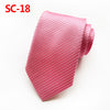 Business Tie Solid Color High Density Polyester Silk Men's Tie