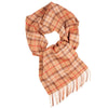 Beige checkered alpaca wool scarf