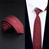 Mens Luxury Ties Red Silvery Golden Floral Jacquard Necktie Accessories / Wedding Party Gift For Man