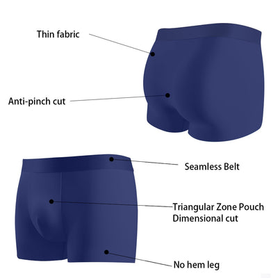 Brand 4PCS Men's Underwear Graphene Antibacterial Underwear