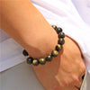 Black Gold Color Obsidian Beaded Stretch Bracelets 6-12mm Natural Stone Beads Bracelet