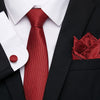Mens Tie Skinny Blue palid  Silk Classic Jacquard Woven Extra long Tie Hanky Cufflink Set For Men Formal Wedding Party