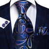 Business or Wedding Tie for Men Silk, Hankerchief and Cufflinks Included