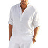 New Linen Long Sleeve Casual Shirt, Great for Summer!