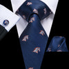 Business or Wedding Tie for Men Silk, Hankerchief and Cufflinks Included