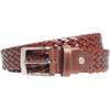 34 mm Weave Leather Belt Brown