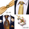 Fashion Designer Silk Tie for Men Handkerchief Cufflinks Set Business Neck Tie