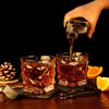 Scotch/Whiskey/Bourbon Glass Set (2) With Granite Chilling Whiskey Rocks -