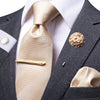 Luxury Silk Necktie With Hanky, Tie Pin, Cufflinks Set...Pefrect For Wedding's