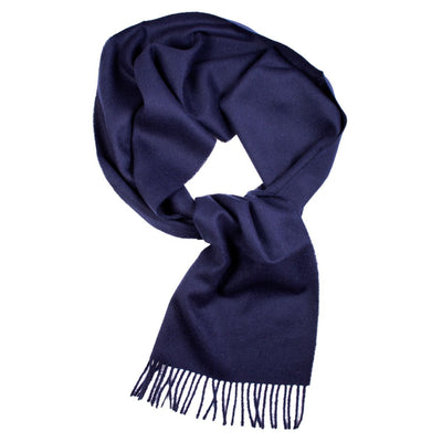 Navy blue alpaca wool scarf